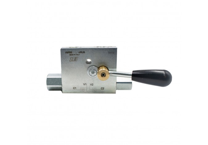 Гідрозамок двосторонній з ручним вимиканням  VBPDE 3/8’’ C/RUB. 30 л/хв
