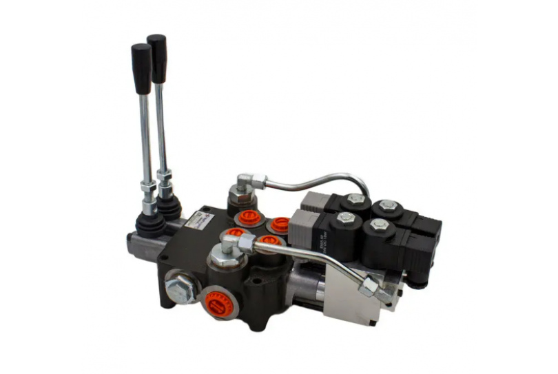 Гидрораспределитель 2P80EHOR24V двухсекционный 80 л/мин, Болгария (С электрогидравлическим управлением)