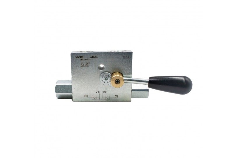 Гідрозамок двосторонній з ручним вимиканням VBPDE 1/2’’ C/RUB.50 л/хв