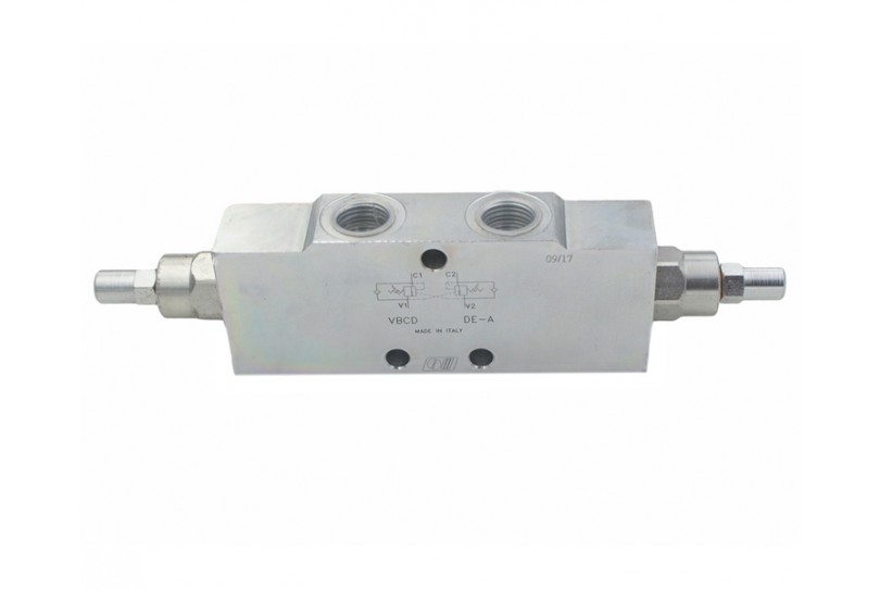 Клапан тормозной двусторонний VBCD 3/8" DE-A CC (контрбаланс) (40 л/мин)